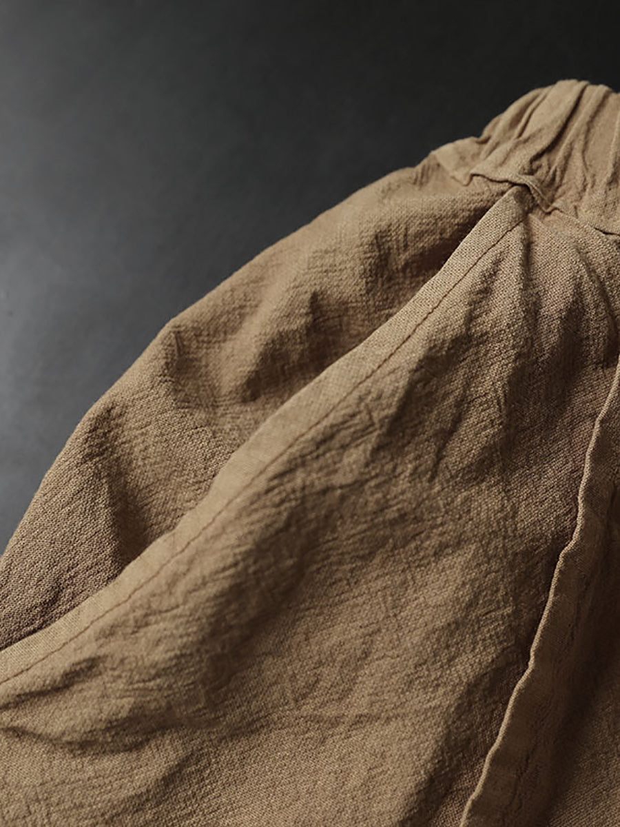 Summer Spliced Cotton Wide-leg Pants Cv1025