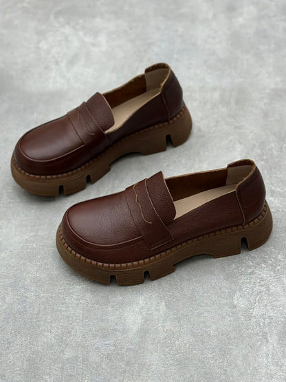 Summer Retro Platform Leather Shoes Rr1020