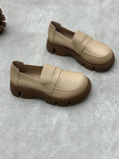 Summer Retro Platform Leather Shoes Rr1020