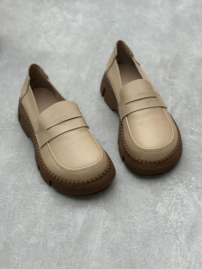 Summer Retro Platform Leather Shoes Rr1020