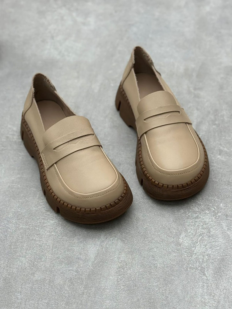Summer Retro Platform Leather Shoes Rr1020