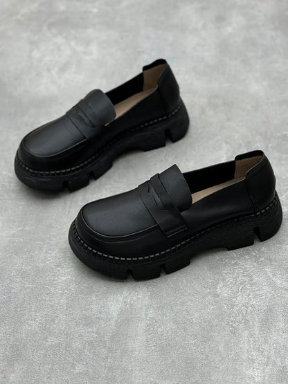 Summer Retro Platform Leather Shoes Rr1020
