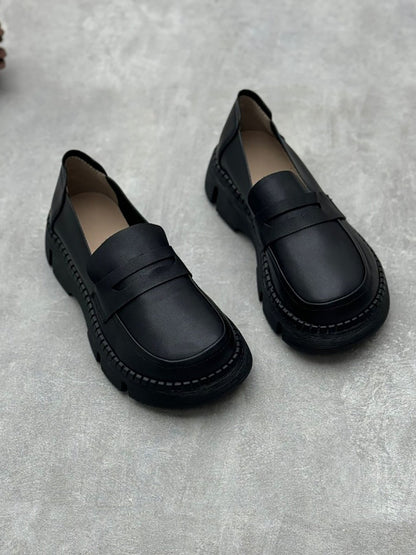 Summer Retro Platform Leather Shoes Rr1020