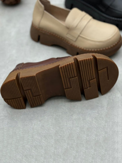 Summer Retro Platform Leather Shoes Rr1020