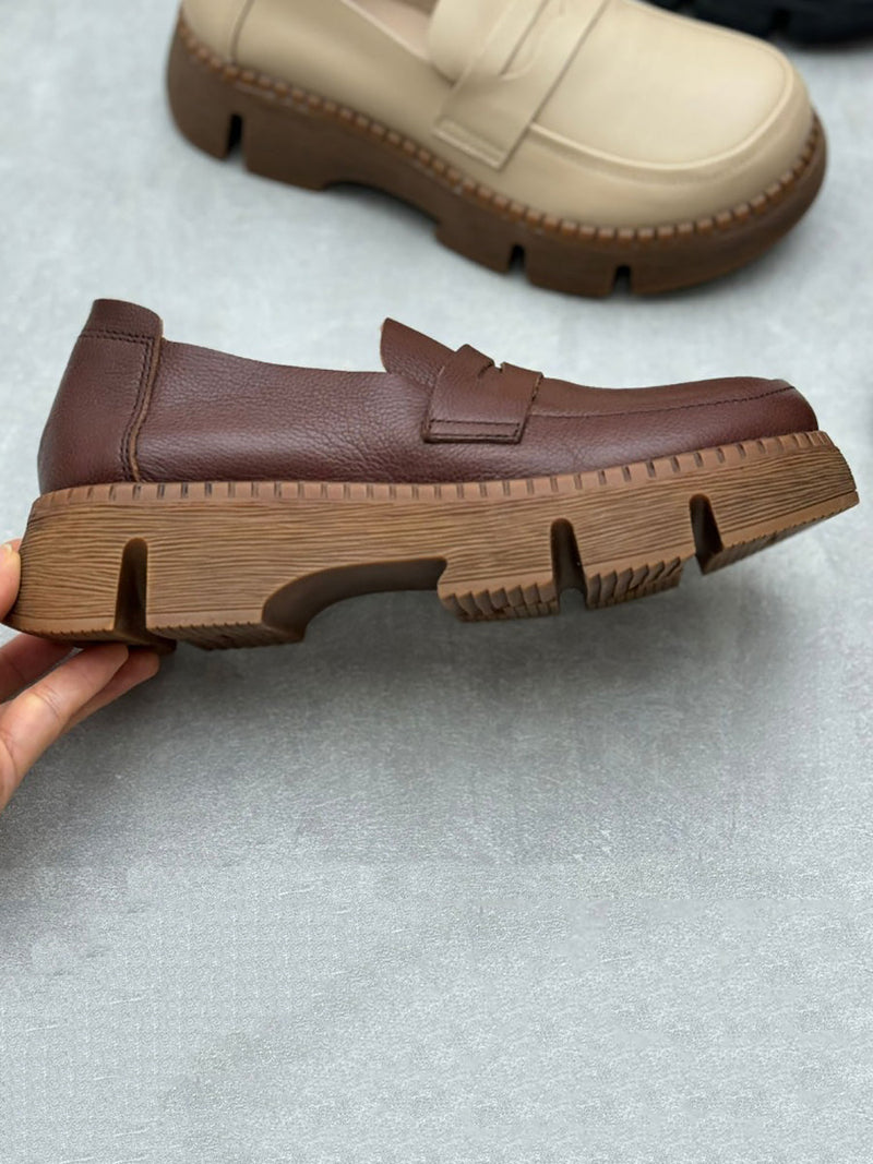 Summer Retro Platform Leather Shoes Rr1020