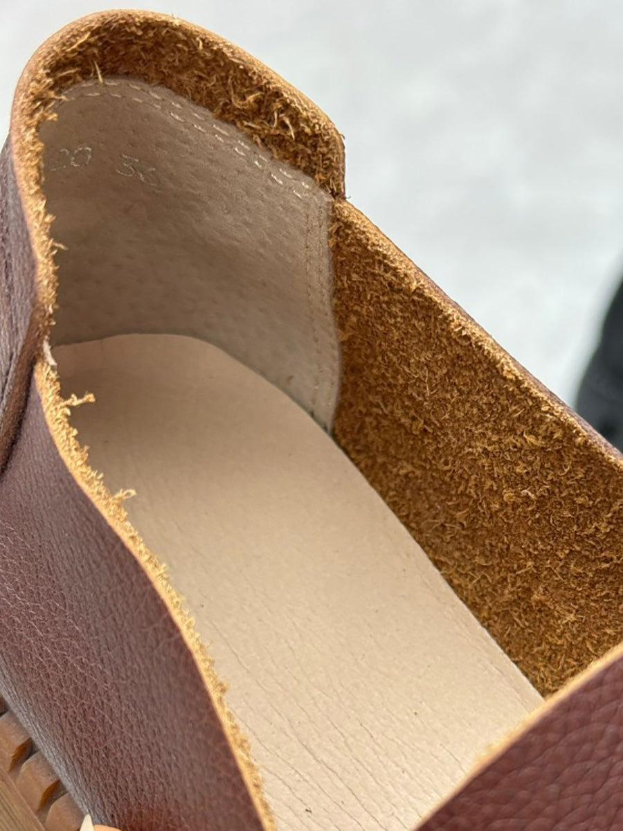 Summer Retro Platform Leather Shoes Rr1020