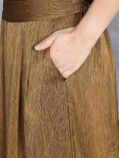 Summer Artsy Spliced Loose Button-up Shirt+pants Op1005