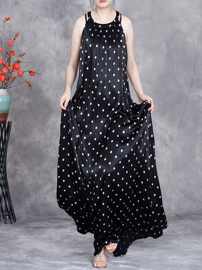 Summer Dot Loose Vest Maxi Dress Op1031