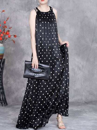 Summer Dot Loose Vest Maxi Dress Op1031