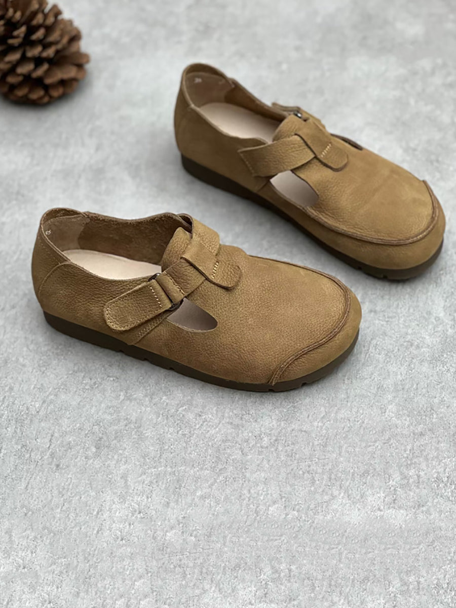 Summer Leather Flat Shoes Ii1052
