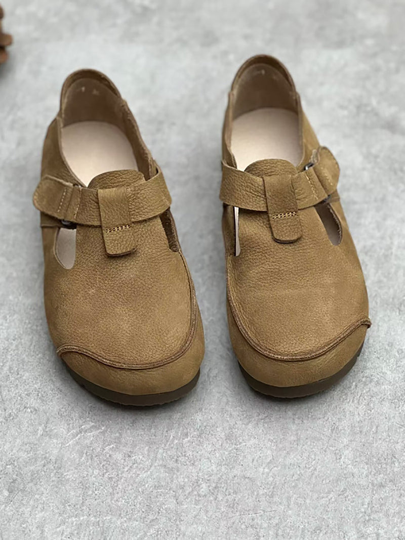 Summer Leather Flat Shoes Ii1052