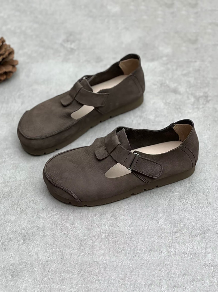 Summer Leather Flat Shoes Ii1052