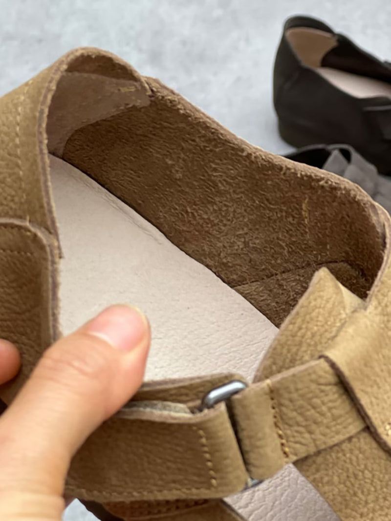 Summer Leather Flat Shoes Ii1052