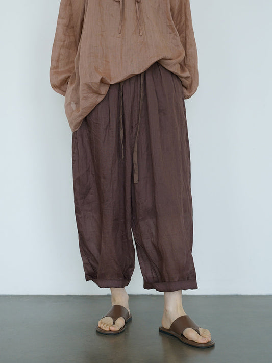 Summer Thin Ramie Harem Pants Ii1012