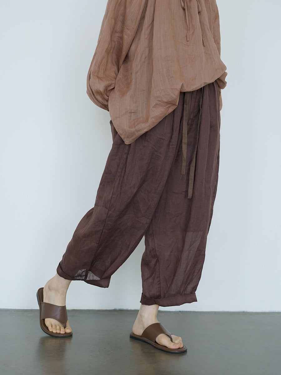 Summer Thin Ramie Harem Pants Ii1012