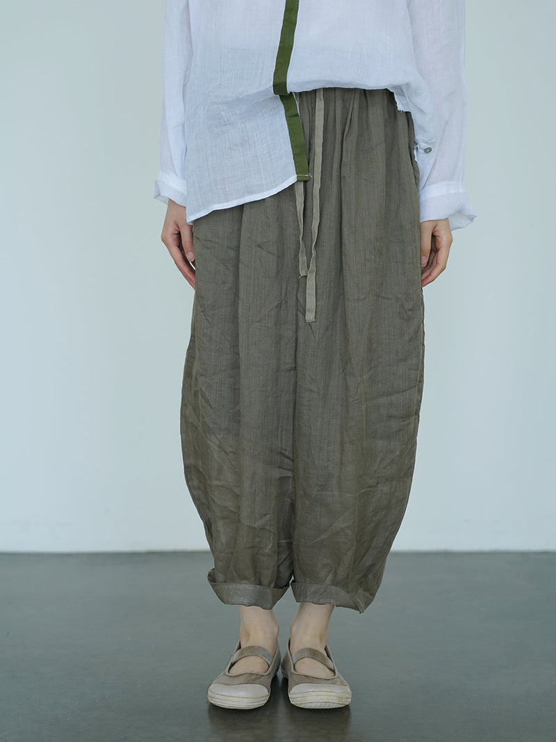 Summer Thin Ramie Harem Pants Ii1012