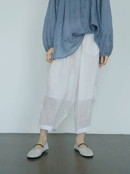 Summer Thin Ramie Harem Pants Ii1012