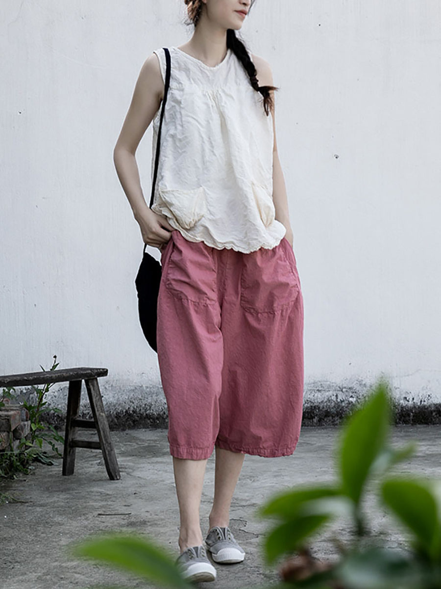 Summer Loose Cotton Pants Ii1027
