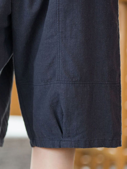 Summer Ramie Cotton Fifth Pants Hh032