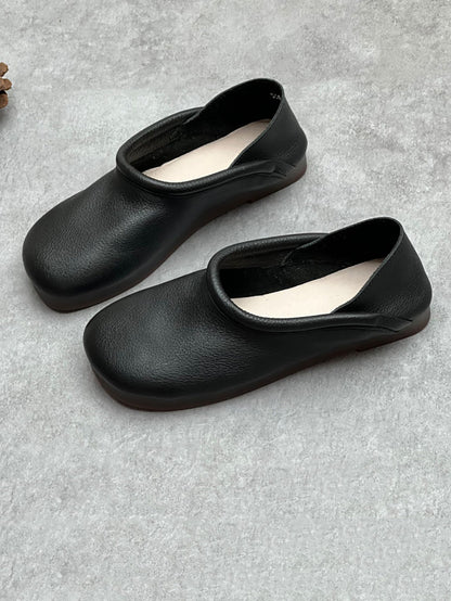 Summer Soft Leather Flat Shoes Hh022