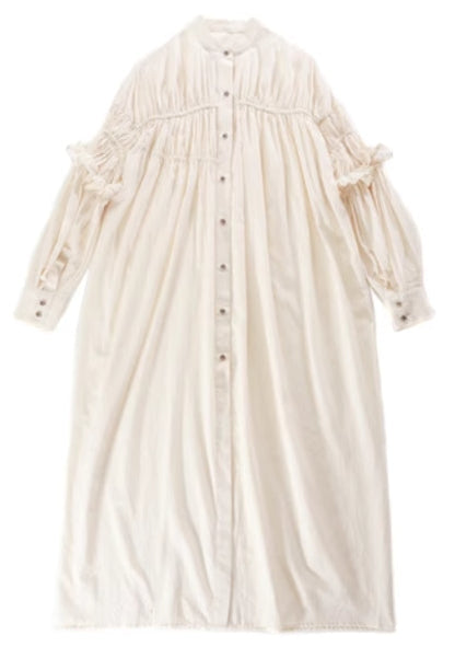Cotton Ruffle Maxi Dress