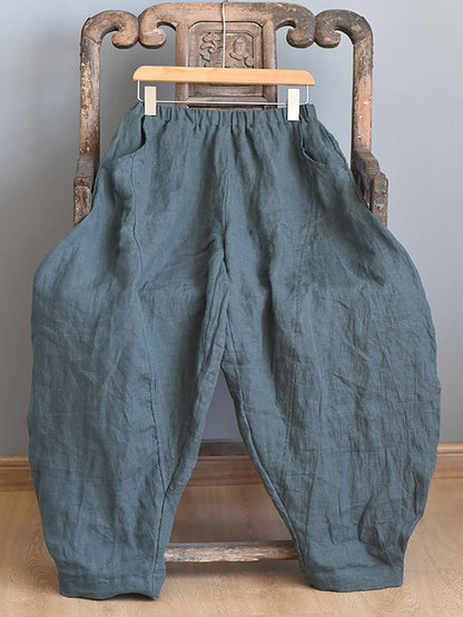 Summer Linen Harem Pants Ll029