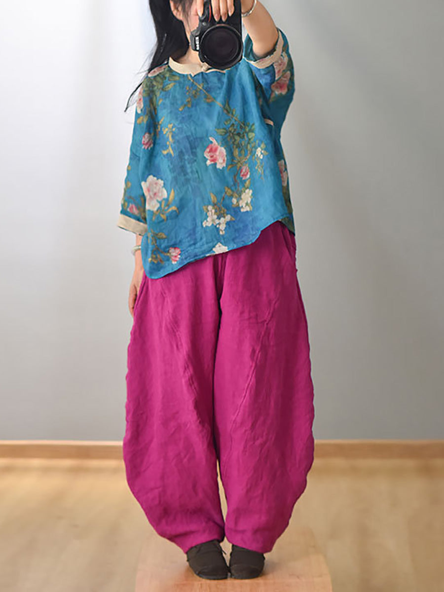 Summer Linen Harem Pants Ll029