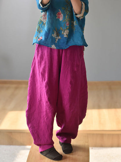 Summer Linen Harem Pants Ll029