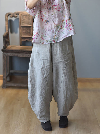 Summer Linen Harem Pants Ll029