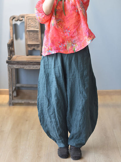 Summer Linen Harem Pants Ll029