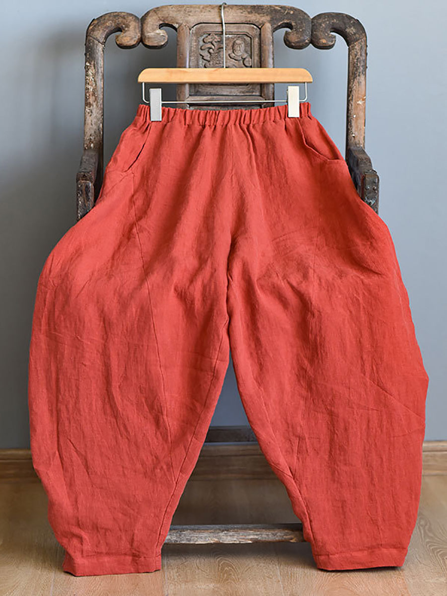 Summer Linen Harem Pants Ll029