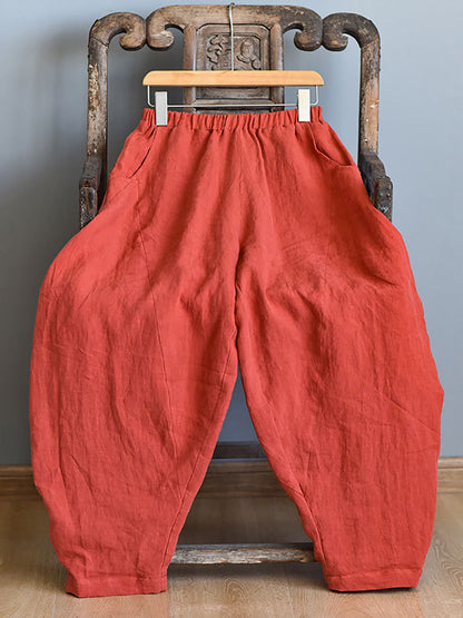 Summer Linen Harem Pants Ll029