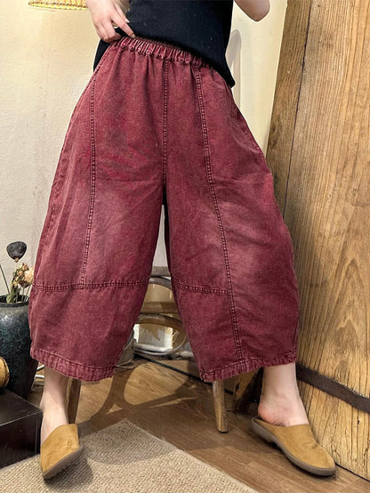 Summer Denim Spliced Harem Pants Ll046