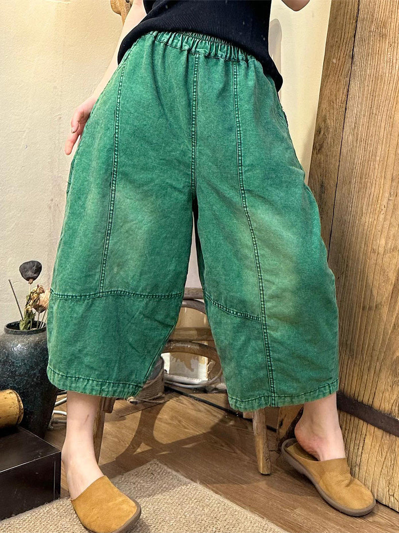 Summer Denim Spliced Harem Pants Ll046