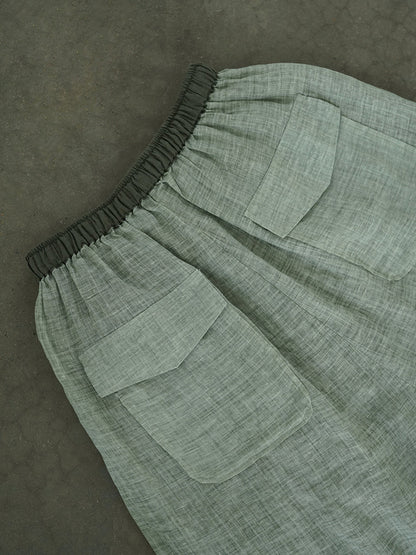 Summer Retro Loose Ramie Harem Pants Cc043