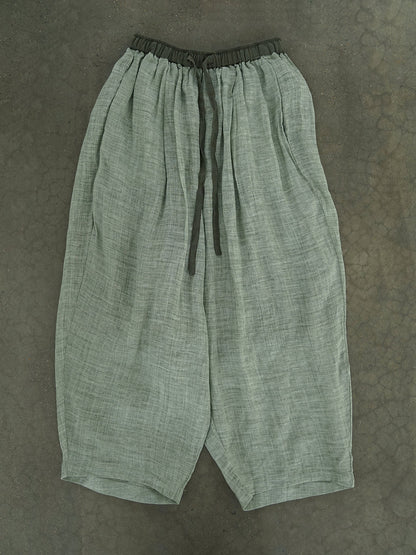 Summer Retro Loose Ramie Harem Pants Cc043