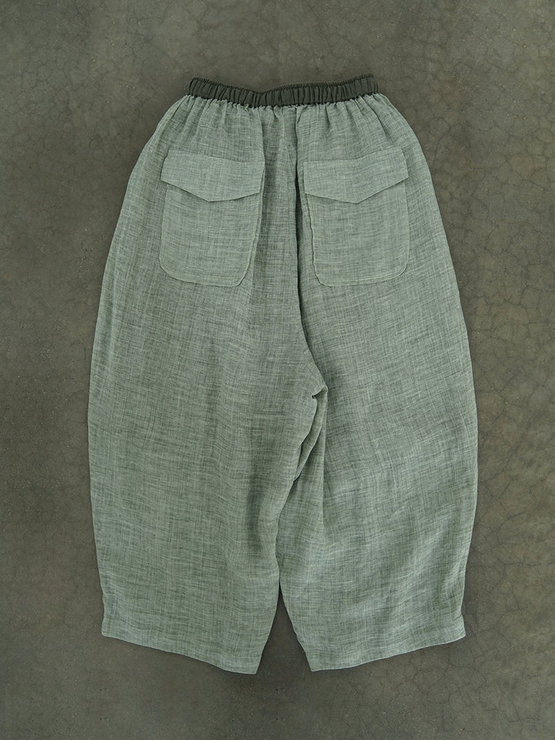 Summer Retro Loose Ramie Harem Pants Cc043