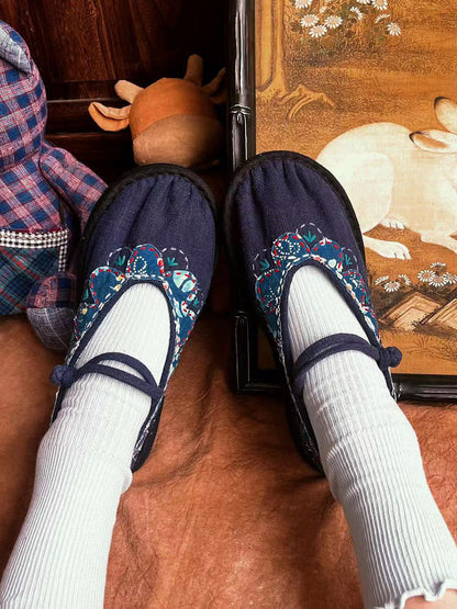Summer Patch Spliced Flat Shoes Cc001