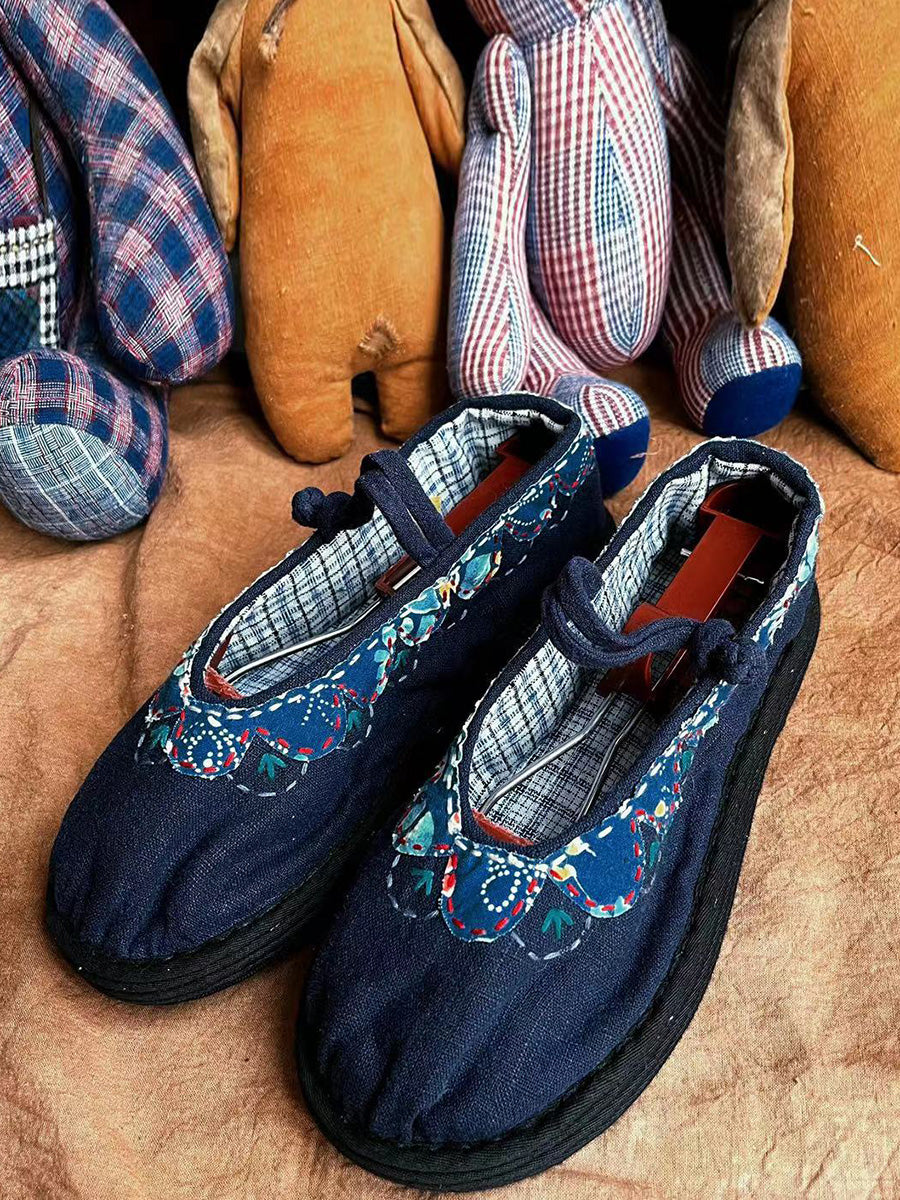 Summer Patch Spliced Flat Shoes Cc001
