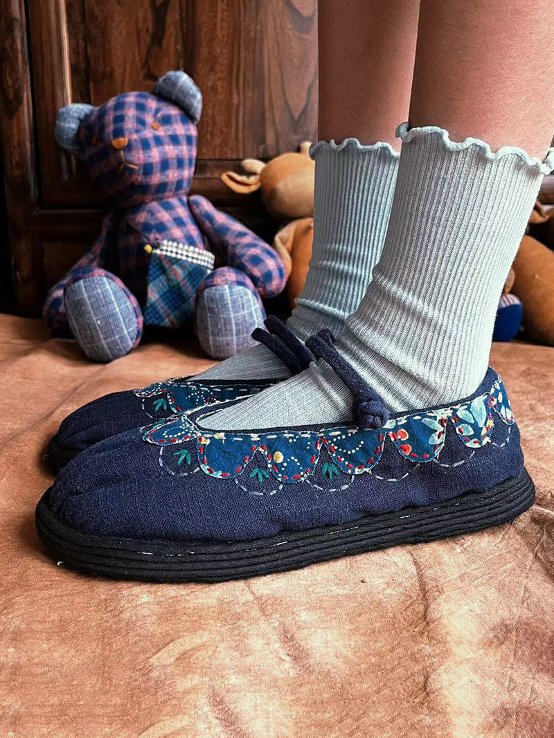 Summer Patch Spliced Flat Shoes Cc001