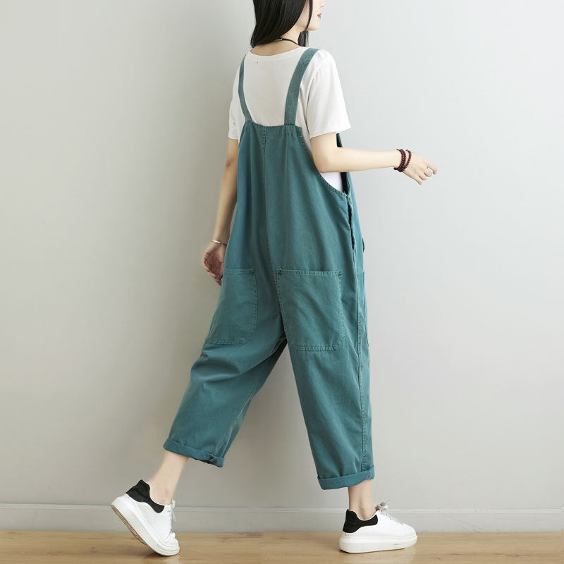 Summer Frayed Loose Jumpsuits Cc014
