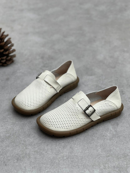 Summer Soft Leather Flat Shoes Cc005
