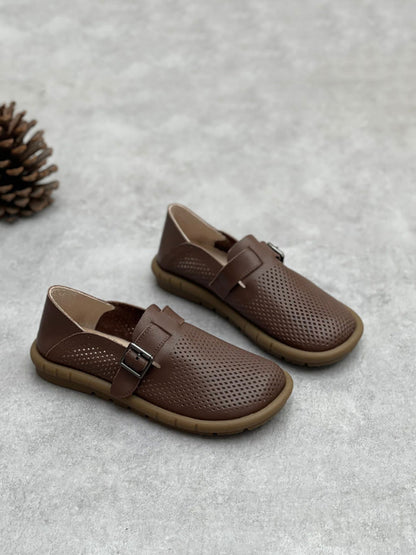Summer Soft Leather Flat Shoes Cc005