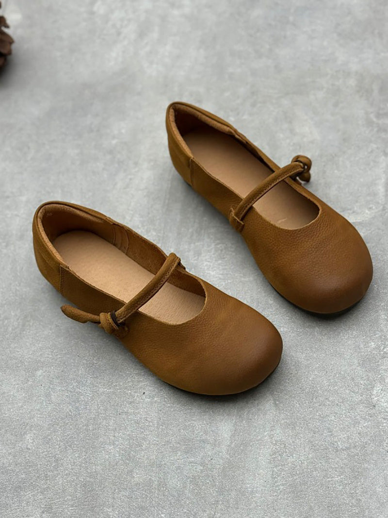 Summer Soft Genuine Leather Flat Shoes Cx012