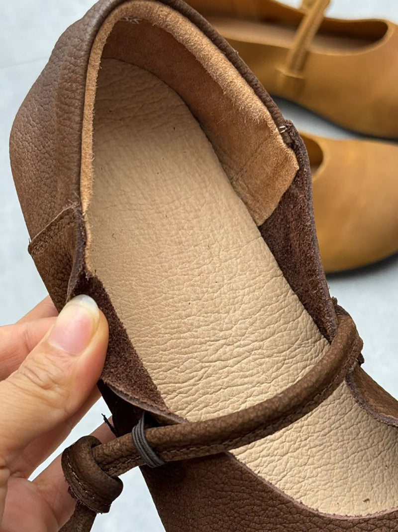 Summer Soft Genuine Leather Flat Shoes Cx012