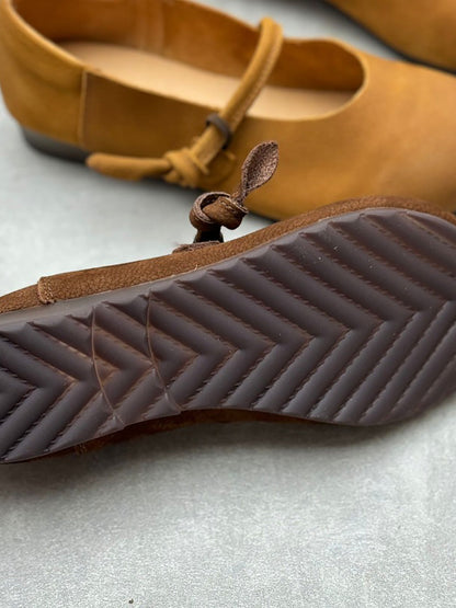 Summer Soft Genuine Leather Flat Shoes Cx012