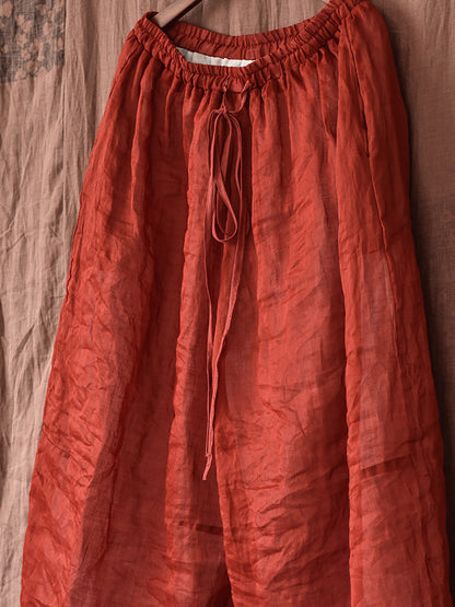 Summer Ramie Thin Harem Pants Cx025