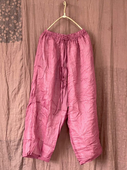 Summer Ramie Thin Harem Pants Cx025