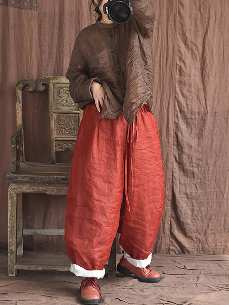 Summer Ramie Thin Harem Pants Cx025