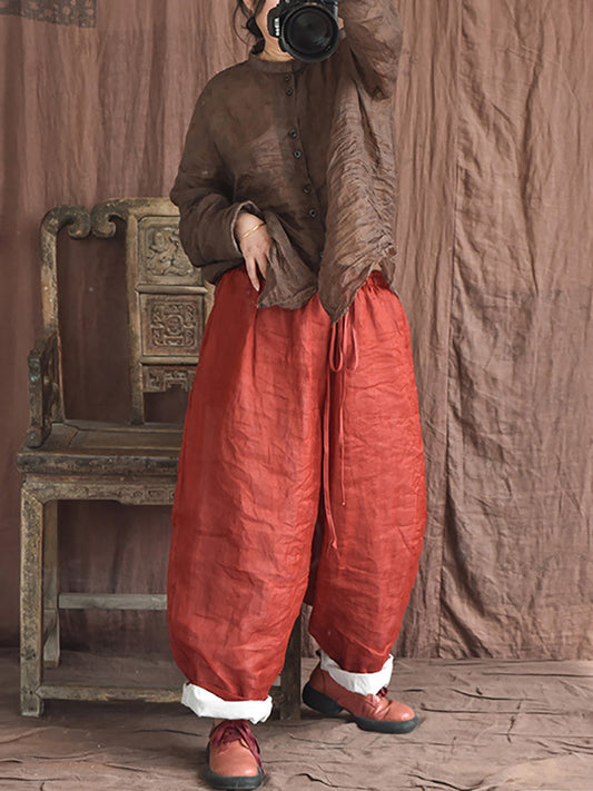 Summer Ramie Thin Harem Pants Cx025